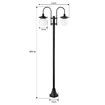 Solar LED Post Light 182cm Outdoor Street Garden Pathway Security Pole Lamp Yard Driveway Patio Energy Powered Pillar Lantern