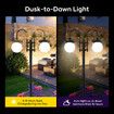 Solar LED Post Light 182cm Outdoor Street Garden Pathway Security Pole Lamp Yard Driveway Patio Energy Powered Pillar Lantern