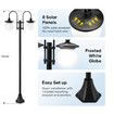 Solar LED Post Light 182cm Outdoor Street Garden Pathway Security Pole Lamp Yard Driveway Patio Energy Powered Pillar Lantern
