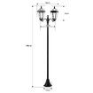 186cm Solar LED Light Post Outdoor Street Pathway Garden Security Pole Lamp Driveway Patio Yard Energy Powered Pillar Lantern