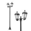 186cm Solar LED Light Post Outdoor Street Pathway Garden Security Pole Lamp Driveway Patio Yard Energy Powered Pillar Lantern