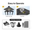 174cm Solar LED Post Light Outdoor Security Pathway Street Garden Pole Lamp Energy Powered Driveway Yard Patio Pillar Lantern