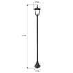 174cm Solar LED Post Light Outdoor Security Pathway Street Garden Pole Lamp Energy Powered Driveway Yard Patio Pillar Lantern