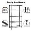 5 Tier Plant Stand Corner Flower Pot Shelf Metal Shelving Unit Bookshelf Storage Rack Tall Display Organizer Garden Planter Holder Heavy Duty Black