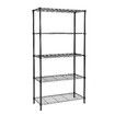 5 Tier Plant Stand Corner Flower Pot Shelf Metal Shelving Unit Bookshelf Storage Rack Tall Display Organizer Garden Planter Holder Heavy Duty Black