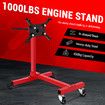 Heavy Duty Engine Stand Folding Automotive Motor Holder Hoist Car Rebuild Storage Support Steel Crane Workshop Repair Mount Dolly 450kg with Wheels