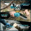 Mini Chainsaw Electric 6 Inch Cordless Chain Saws 21V Battery Powered Handheld Wood Cutter Tree Branch Pruning Trimming Cutting Machine Small Toolbox
