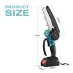 Mini Chainsaw Electric 6 Inch Cordless Chain Saws 21V Battery Powered Handheld Wood Cutter Tree Branch Pruning Trimming Cutting Machine Small Toolbox
