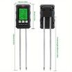 6-in-1 Soil Tester Meter with LCD Display For PH,Light,Moisture,Fertility,Temperature,and Air Humidity Operating for Garden,Lawn,Farm
