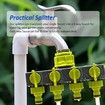 Faucet Water Pipe Connector One in Four Out Valve Diverter Garden Watering Lawn Maintenance, 4 Way Garden Hose Splitter