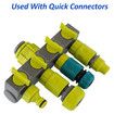 Faucet Water Pipe Connector One in Four Out Valve Diverter Garden Watering Lawn Maintenance, 4 Way Garden Hose Splitter