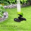 Garden Sprinkler, Impact Sprinkler Head With Tandem Fixed Base, Vibration Hose Rotating Sprinkler Irrigation For Garden Watering Maintenance