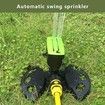 Garden Sprinkler, Impact Sprinkler Head With Tandem Fixed Base, Vibration Hose Rotating Sprinkler Irrigation For Garden Watering Maintenance