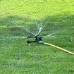 Metal Rotating Water Sprinkler for Lawn, Heavy Duty Metal 3 Arms Whirling 360 Degree Automatic Rotary Lawn Sprinkler