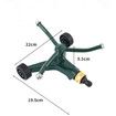 Metal Rotating Water Sprinkler for Lawn, Heavy Duty Metal 3 Arms Whirling 360 Degree Automatic Rotary Lawn Sprinkler