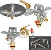 Pulsating Impact Sprinkler with Metal Base, Heavy Duty Circular Zinc Alloy Sprinkler with Sprinkler Head, Garden Hose Sprinklers System