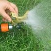 Lawn Garden Sprinkler 360 Degree Rotary Water Irrigation Sprinkler Sprayer for Lawn Garden Yard Golf Grass Metal Impulse Spike Hose Garden Tool, 1 Pack