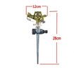 Lawn Garden Sprinkler 360 Degree Rotary Water Irrigation Sprinkler Sprayer for Lawn Garden Yard Golf Grass Metal Impulse Spike Hose Garden Tool, 1 Pack