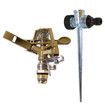 Lawn Garden Sprinkler 360 Degree Rotary Water Irrigation Sprinkler Sprayer for Lawn Garden Yard Golf Grass Metal Impulse Spike Hose Garden Tool, 1 Pack
