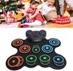 Electronic Drum Practice Pad,Roll Up Drum Set with Dual Speakers,9 Pads,Foot Pedals,Sticks,Portable Drum Pad with Surround Sound,Games,MIDI,Recording