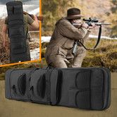 Tactical Rifle Gun Bag Carry Case Range Backpack Military Hunt Shooting Gear for AR15 M4 Carbine Shotgun Firearm Storage 46 Inch 120cm Black