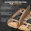 Tactical 108cm Double Rifle Gun Bag Soft Carry Case Backpack Shotgun Pistol Molle Firearm Store Transport for Shooting Hunting Military Range 42inch