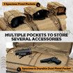 Tactical 108cm Double Rifle Gun Bag Soft Carry Case Backpack Shotgun Pistol Molle Firearm Store Transport for Shooting Hunting Military Range 42inch