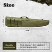 Tactical Rifle Gun Bag Shotgun 600D Soft Padded Case 118cm for Shooting Range Hunting Accessories Storage with Carry Handle Shoulder Strap 46 inch