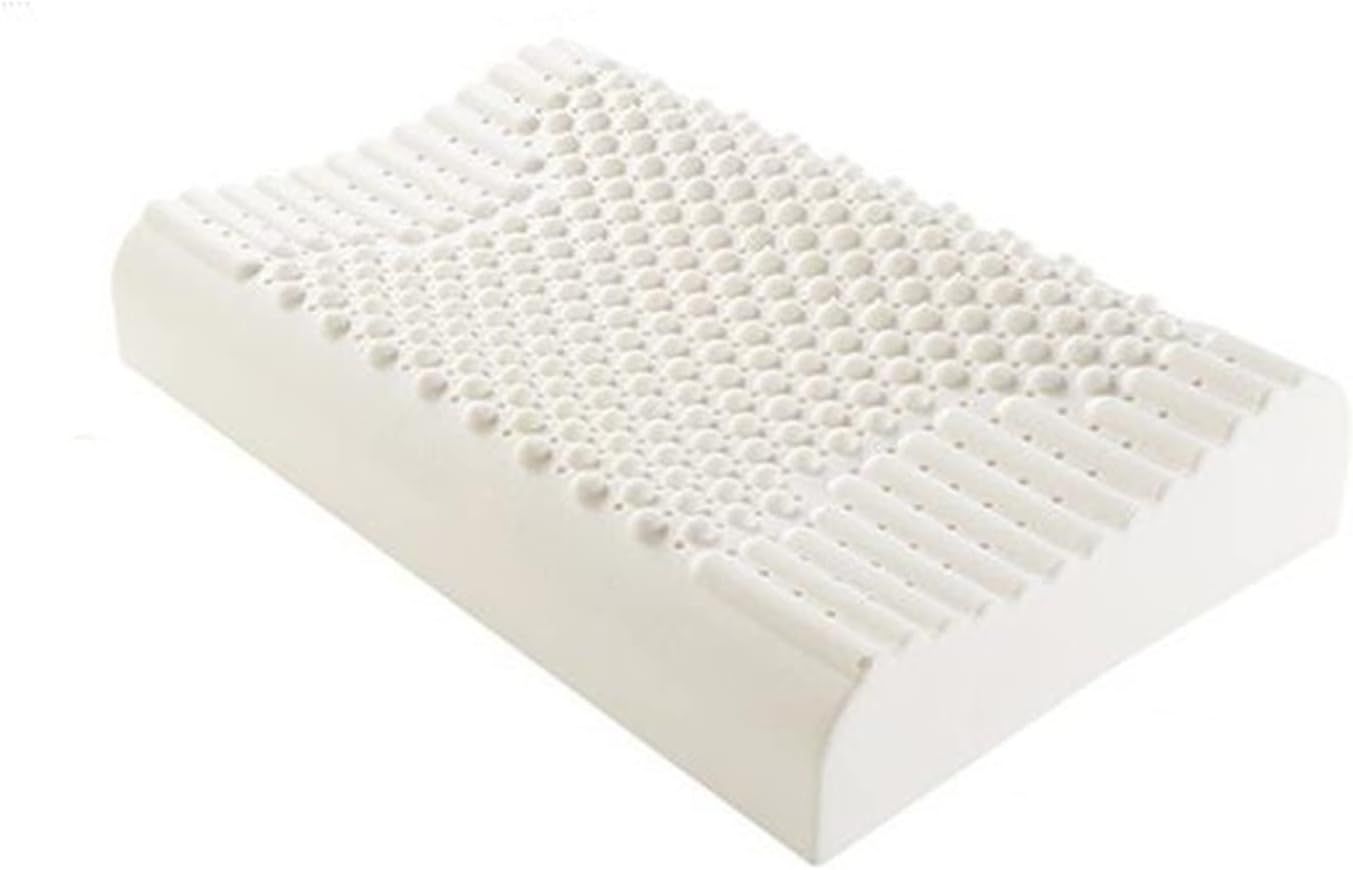 30x50cm Latex Cool Summer Pillow Cervical Sleeping Latex Particle Massage Elastic Breathable with Pillowcase