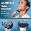 Mens Electric Razors for Shaving Face 5 Blades Foil for Coarse Hair with 2 Speeds Cordless Portable Shaver Wet/Dry,Rechargeable Shaving Machines for Travel
