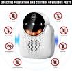 2 Pcs Ultrasonic Pest Repeller Indoor with LCD,Rodent Repeller Ultrasound Repellent for Roach Rodent Mouse Bugs Mosquito Mice(White)