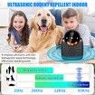 2 Pcs Ultrasonic Pest Repeller Indoor with LCD,Rodent Repeller Ultrasound Repellent for Roach Rodent Mouse Bugs Mosquito Mice(Black)