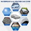 Waterproof Car Cover Auto Automobile Outdoor Heavy Duty Protection All Weather Full Vehicle Protector Dust Wind UV Proof with Storage Bag 3XL