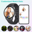 Smart Watch With Bluetooth Call Waterproof Swimming Fitness Monitoring Watches for Men Women Black
