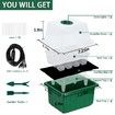 Self-Watering Seed Starter Tray - Kit with Grow Light and Humidity Dome,6-Pack 72-Cell Plant Seedling Tray,Reusable Plastic Germination Trays
