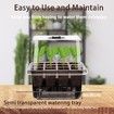 Seed Starter Trays Self-Watering - Kit with Humidity Dome,5-Pack 60-Cell Plant Seedling Tray,Reusable Germination Trays
