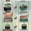 Seed Starter Trays Self-Watering - Kit with Humidity Dome,5-Pack 60-Cell Plant Seedling Tray,Reusable Germination Trays