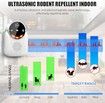 1PC Ultrasonic Pest Repeller Indoor with LCD,Rodent Repeller Ultrasound Repellent for Roach Rodent Mouse Bugs, Indoor Pest Control Color White