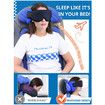 Travel Pillows for Airplanes, Airplane Pillow for Long Flight, Airplane Head Strap with Eye Mask for Sleep, Travel Neck Pillow for Car Road Trip