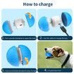 Smart Interactive Dog Toys Ball, Auto Bouncing Rotating Ball, Moving Pet Toys for Dogs 20 lbs, USB Rechargeable, Fun Gift for Boredom, 1 Pack, Blue
