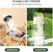 Portable Range Hood Desktop with 2 Filters and Tripod, Kitchen Exhaust Fan for Cooking Indoors Hot Pot BBQ Outdoors Camping Picnics Black