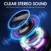 Magnetic Bluetooth Speaker with Multi-RGB Color Light and Phone Holder for Metal Surface,Perfect Mini Speaker for Shower,Room,Bike,Car(Black)