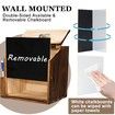 Wood Suggestion Box with Slot and Lock,Wooden Tip Money Drop Donation Boxes,Prayer Ballot Comment Box Countertop Wall Mounted with Chalkboard and Keys