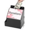 Acrylic Suggestion Box With Lock Wall Mounted Acrylic Donation Box with Sign Slot,Office Ballot Box,Locking Mailbox Suggestion Comment Box,Black