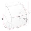 Acrylic Suggestion Box With Lock Wall Mounted Acrylic Donation Box with Sign Slot,Office Ballot Box,Collection Box,Locking Suggestion Comment Box,Clear