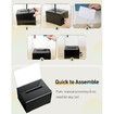 2 Pack Black Acrylic Donation Box for Fundraising Suggestion Box with Slot and Lock Plastic Ballot Box with Sign Holder Storage Container