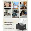 Black Acrylic Donation Box for Fundraising Suggestion Box with Slot and Lock Plastic Ballot Box with Sign Holder Storage Container
