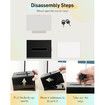 Black Acrylic Donation Box for Fundraising Suggestion Box with Slot and Lock Plastic Ballot Box with Sign Holder Storage Container