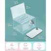 Acrylic Donation Box with Lock and Sign Holder Clear Ballot Box with Slot Plastic Suggestion Box Storage Container Clear