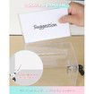 Acrylic Donation Box with Lock and Sign Holder Clear Ballot Box with Slot Plastic Suggestion Box Storage Container Clear